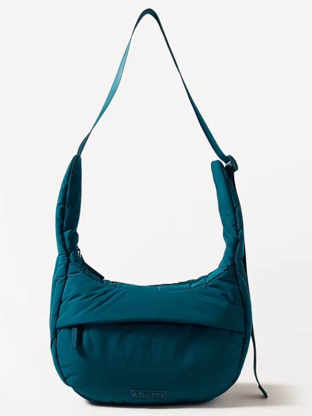 Athleta All About Small Crossbody Hobo Bag in Coastal Teal NEW